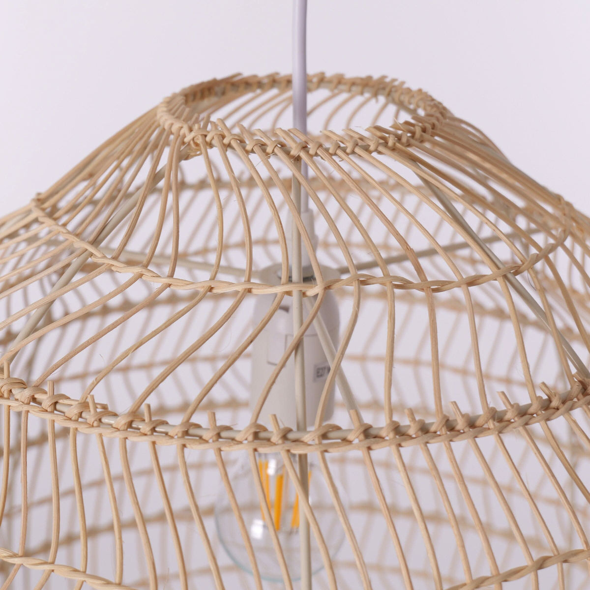 Cella-Lightsin Natural Rattan Pendant Light with Optional Woven Inner Sphere