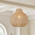 Lightsin Cella-Open-Gourd Japanese Rattan Pendant Light