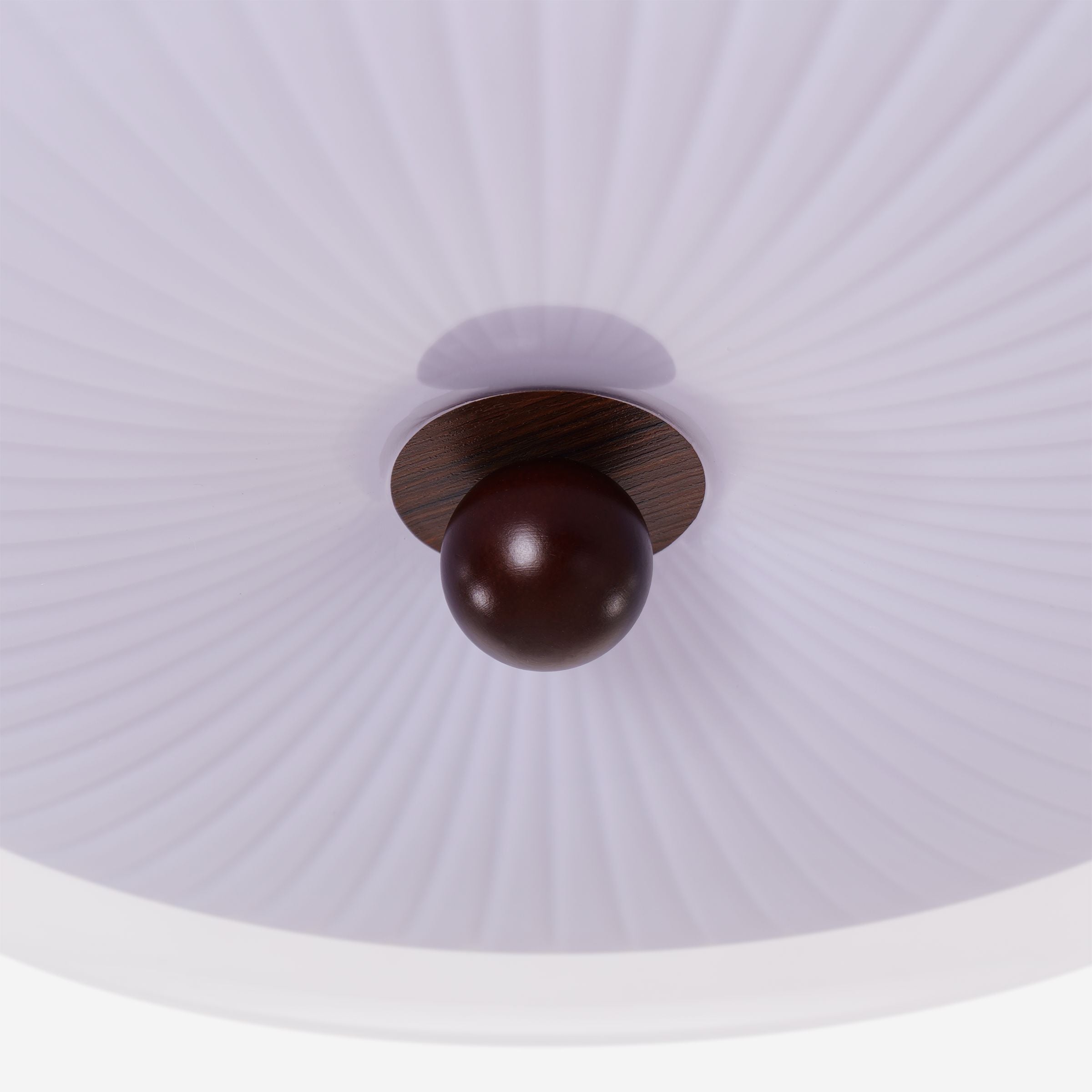Walnut Acrylic Shade Ceiling Light | Colour-Changing Flush Mount