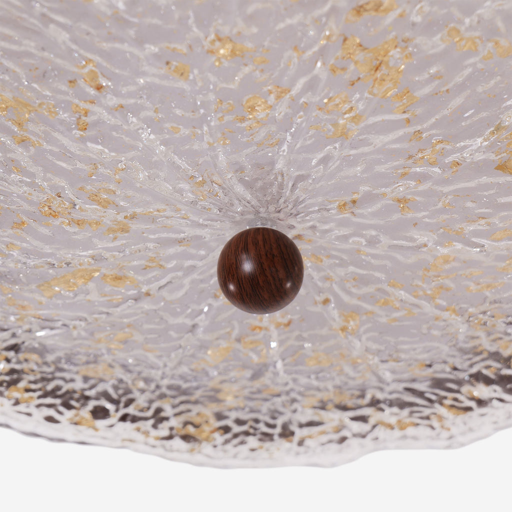 Walnut Ripple Acrylic Ceiling Light | Colour-Changing Flush Mount