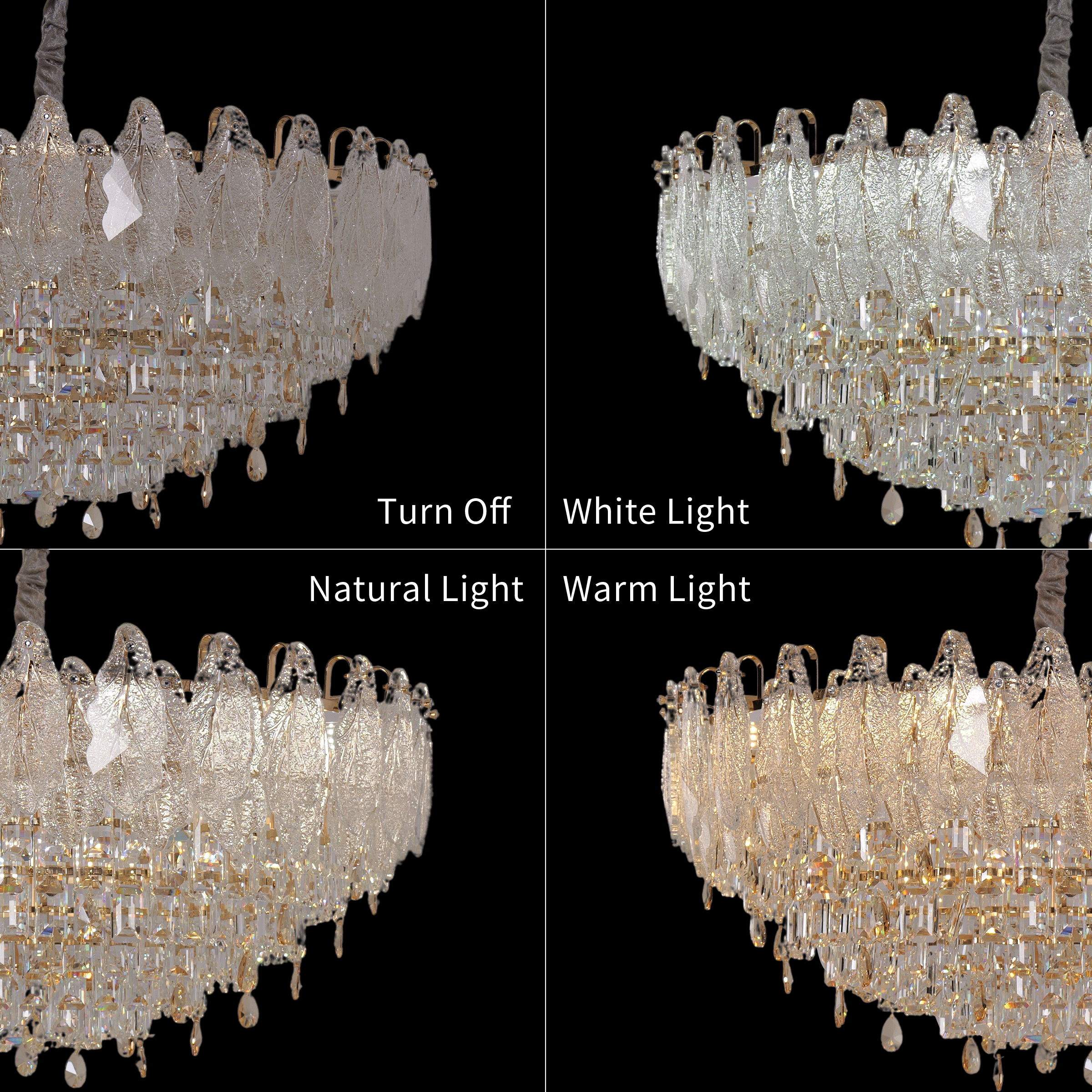 Lightsin Large Pendant Lighting Art Deco Chandelier for Living Room