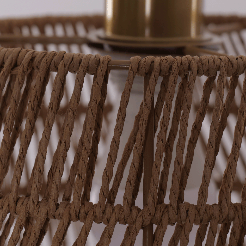 Lightsin Handcrafted Warm Rustic Paper Rope Pendant Light