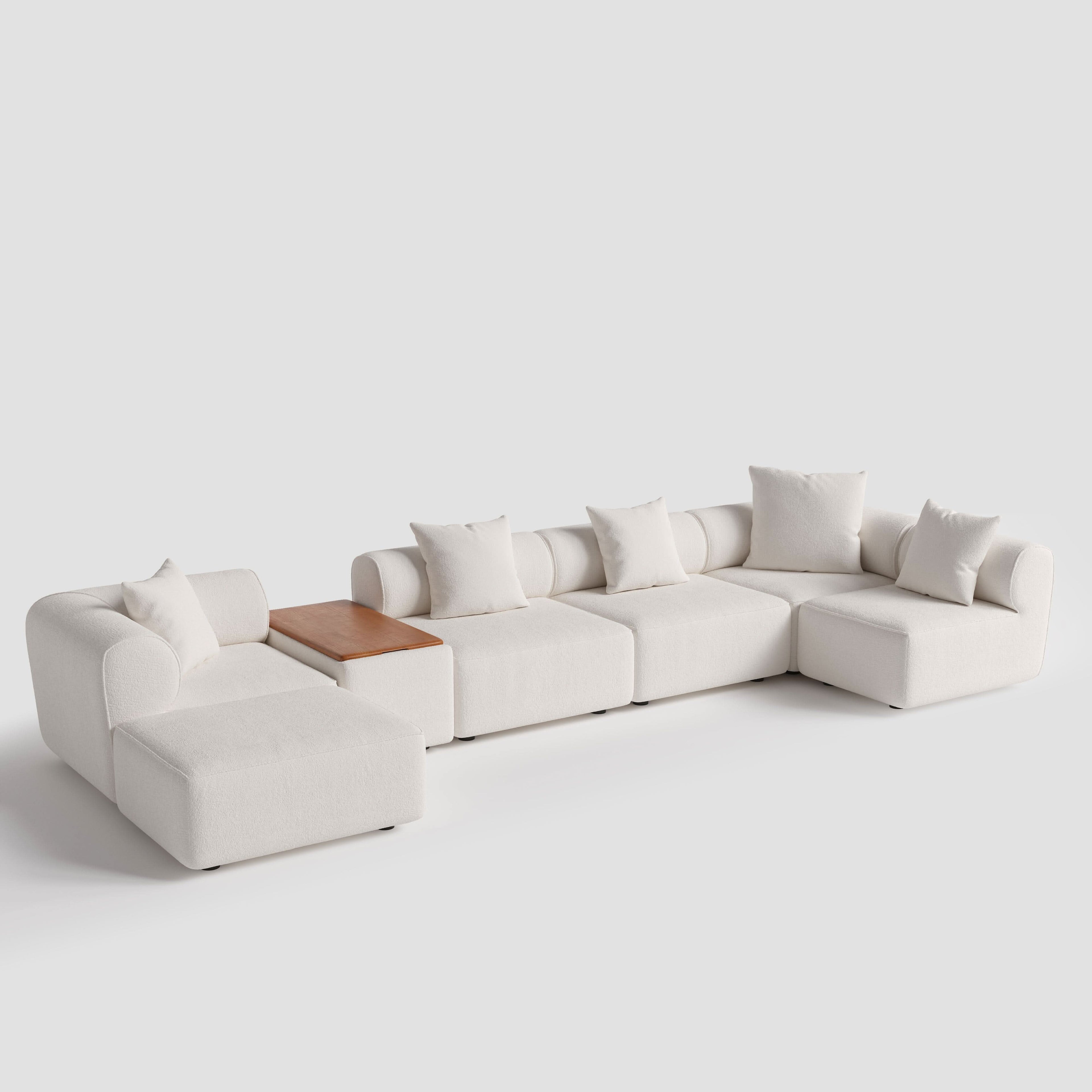 The Plump Modular Bouclé Sofa with Integrated Storage