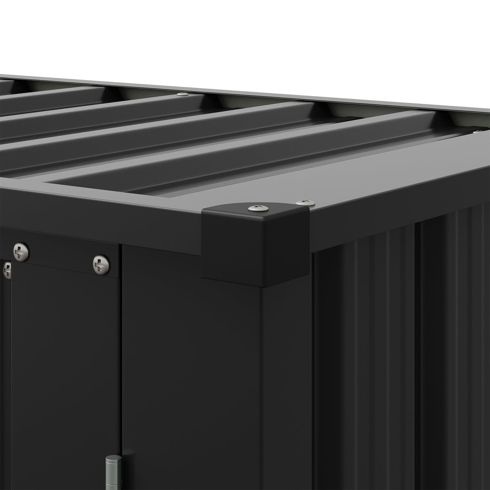 1.5*2.5ft Flat Roof Charcoal Black Tool Cabinet