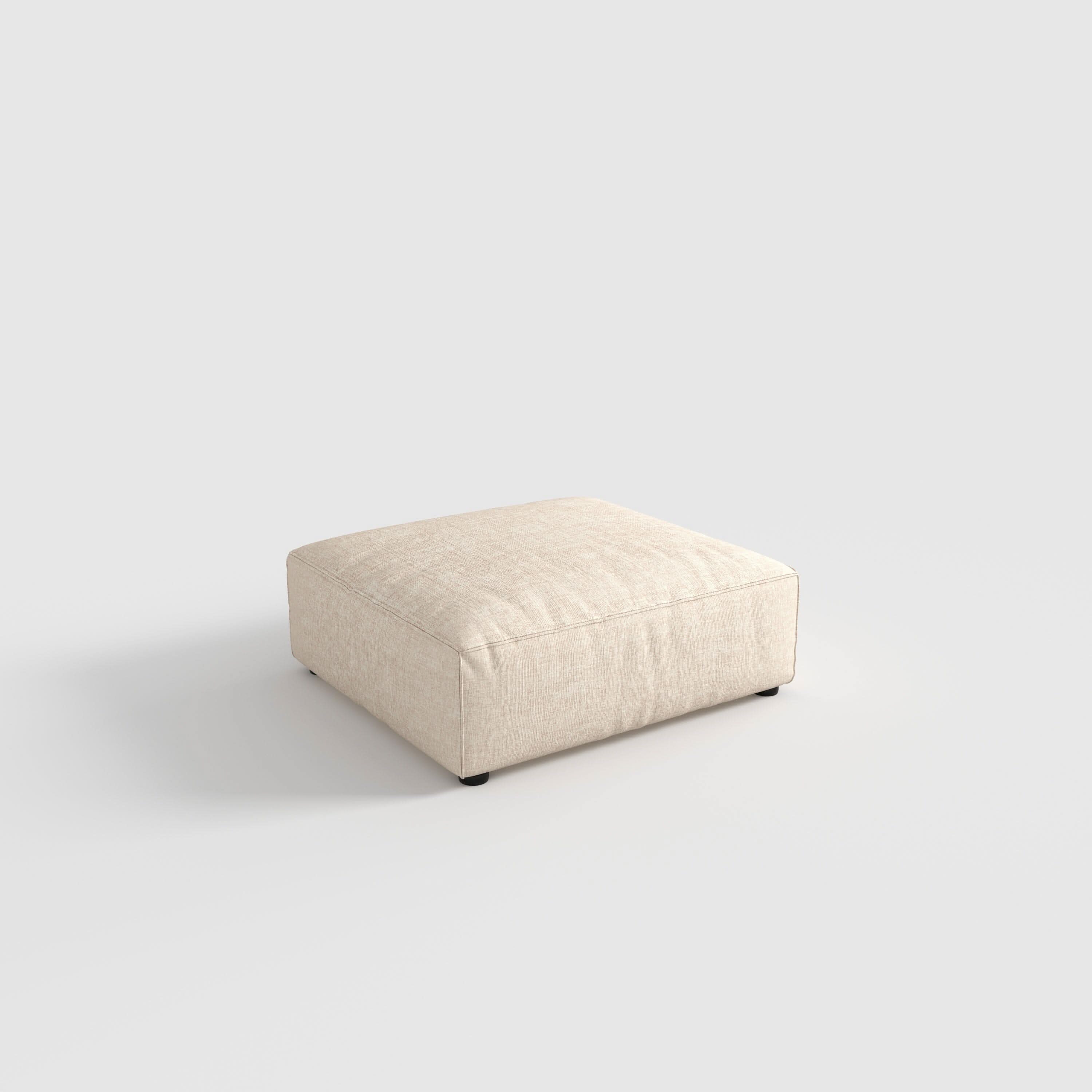 Cottonfy Elegant Linen Tofu Block Fabric Down Sofa