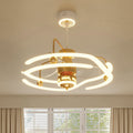 Lightsin Modern Ceiling Fan Light with Remote Control Low-Noise Adjustable Fan Light