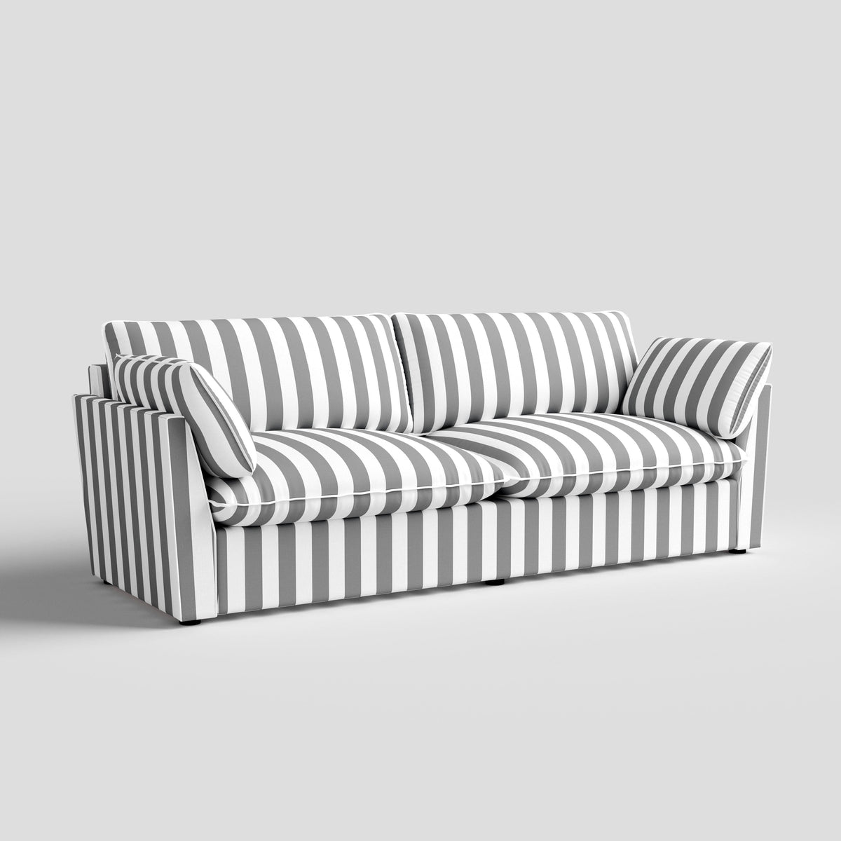 Cottonfy Retro Striped Fabric Handmade Sofa