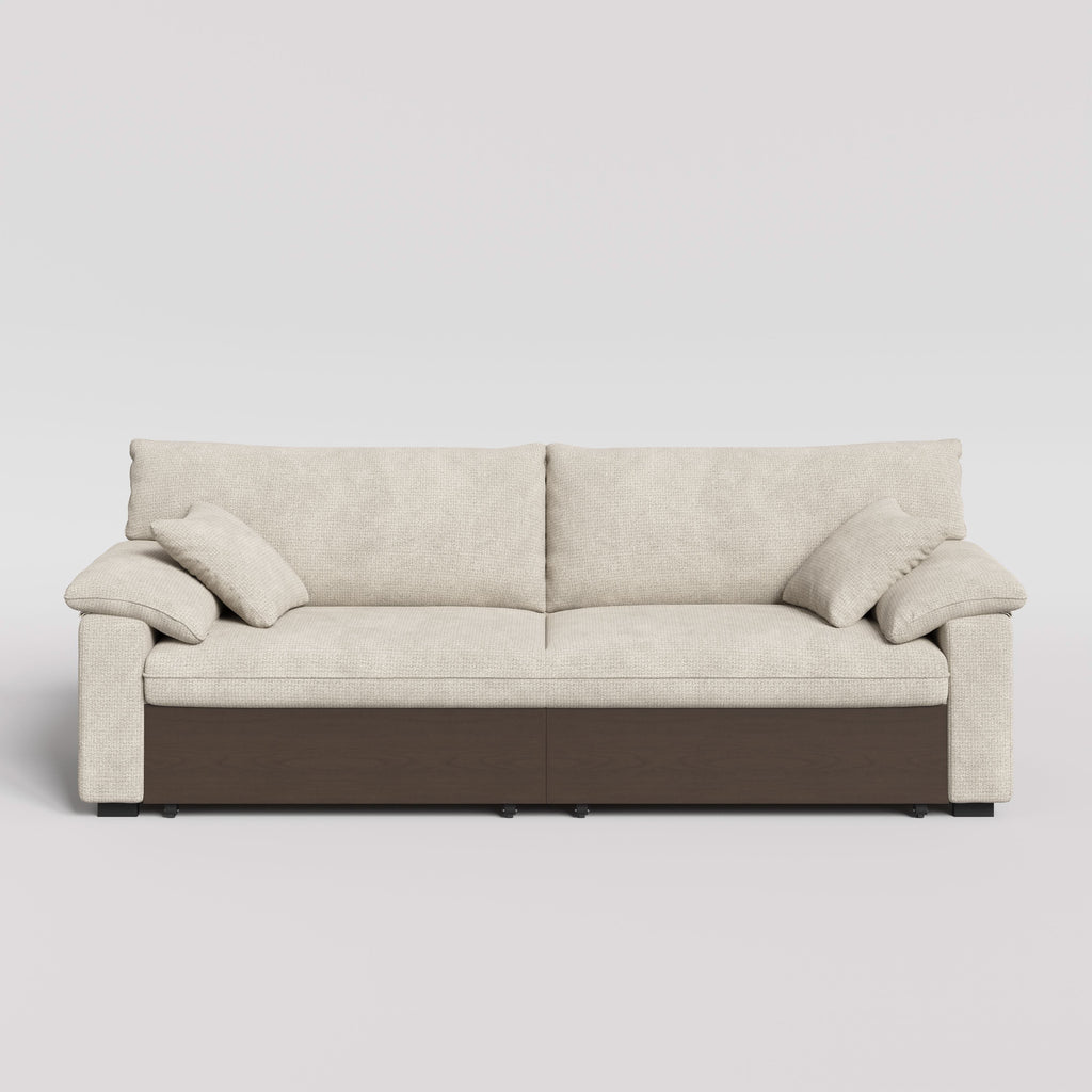 Cottonfy Luxurious Solid Wood Versatile 2-Seater Pull Out Sofa Bed