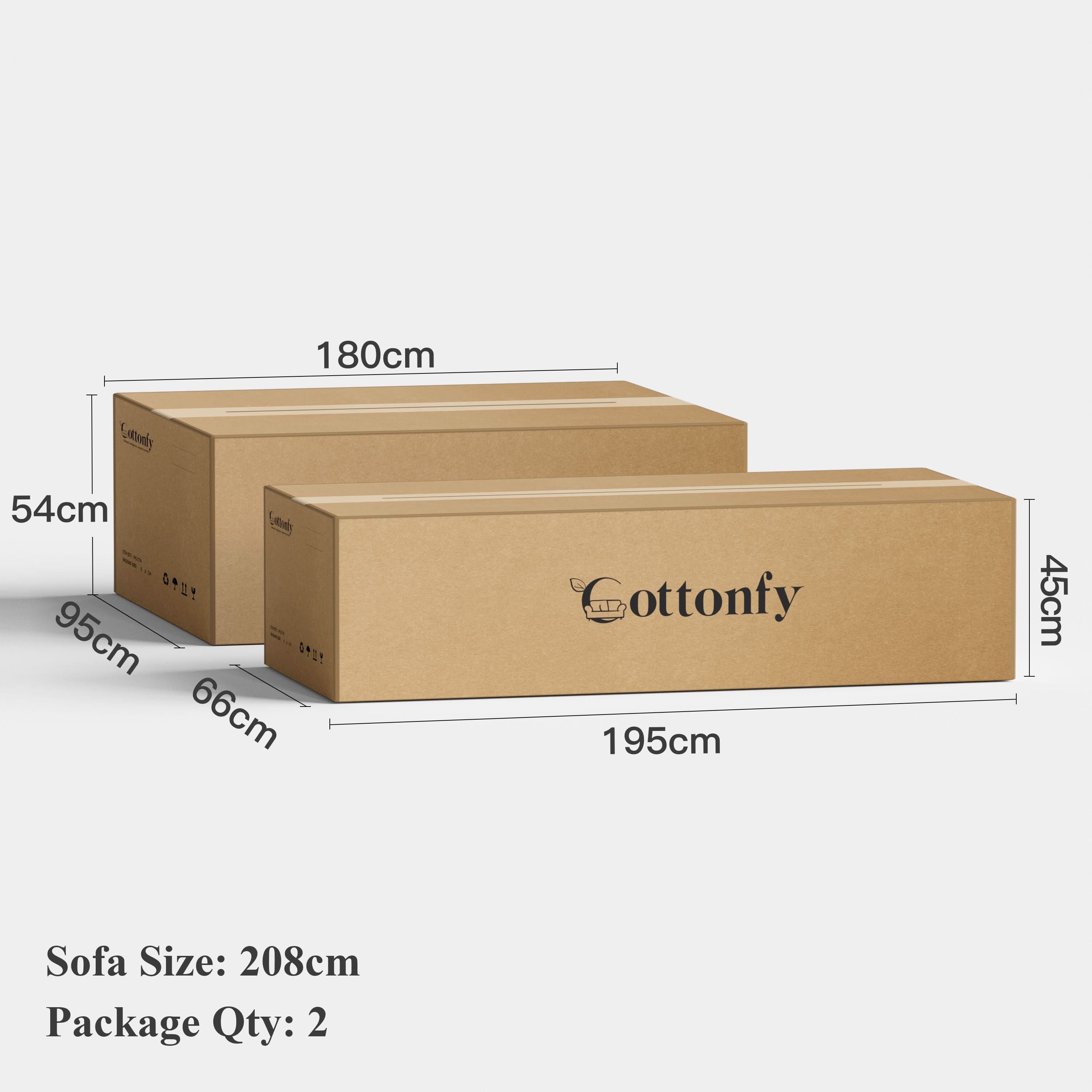Cottonfy Small 2 Seater Sofa Bed Foldable Space Saving Sofa for UK Homes