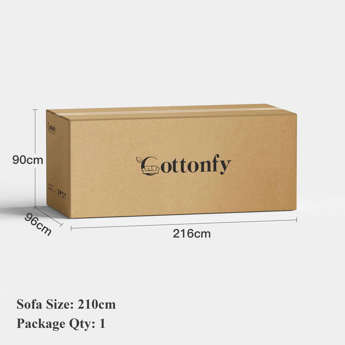 Cottonfy 3 Seater Striped Sofa with Removable Covers and Skirted Design