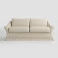 Cottonfy Slipcover Linen Armchair with Fringe