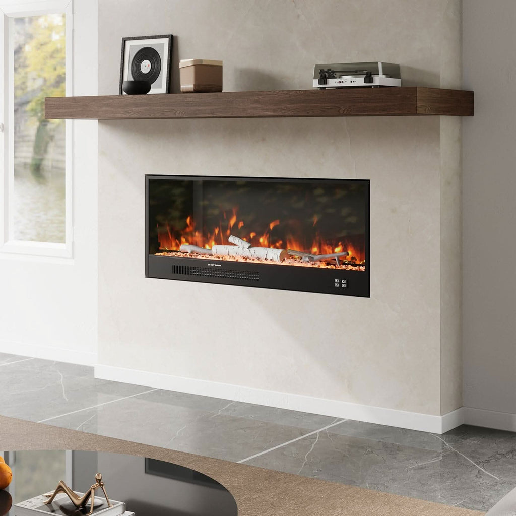 Smallbee 33/46/58inch WiFi Electric Fireplace with LED Display & Realistic Flame Effect