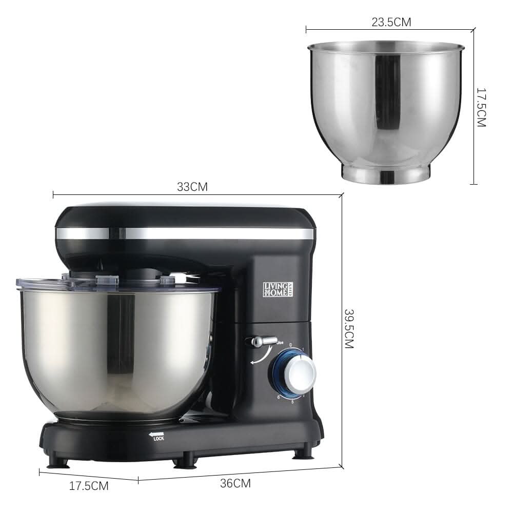 5.5-Quart Household Stand Black Mixer