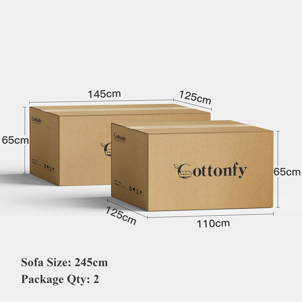 Cottonfy Corduroy Modular Wide Seat Chaise Sofa Block