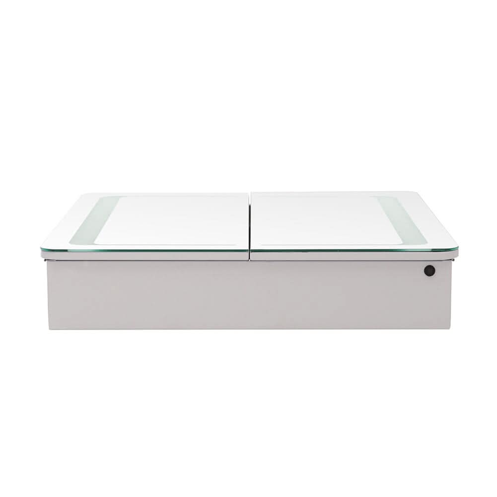 60cm H Double Door Anti-Fog Mirror Cabinet with Bluetooth and LED Light
