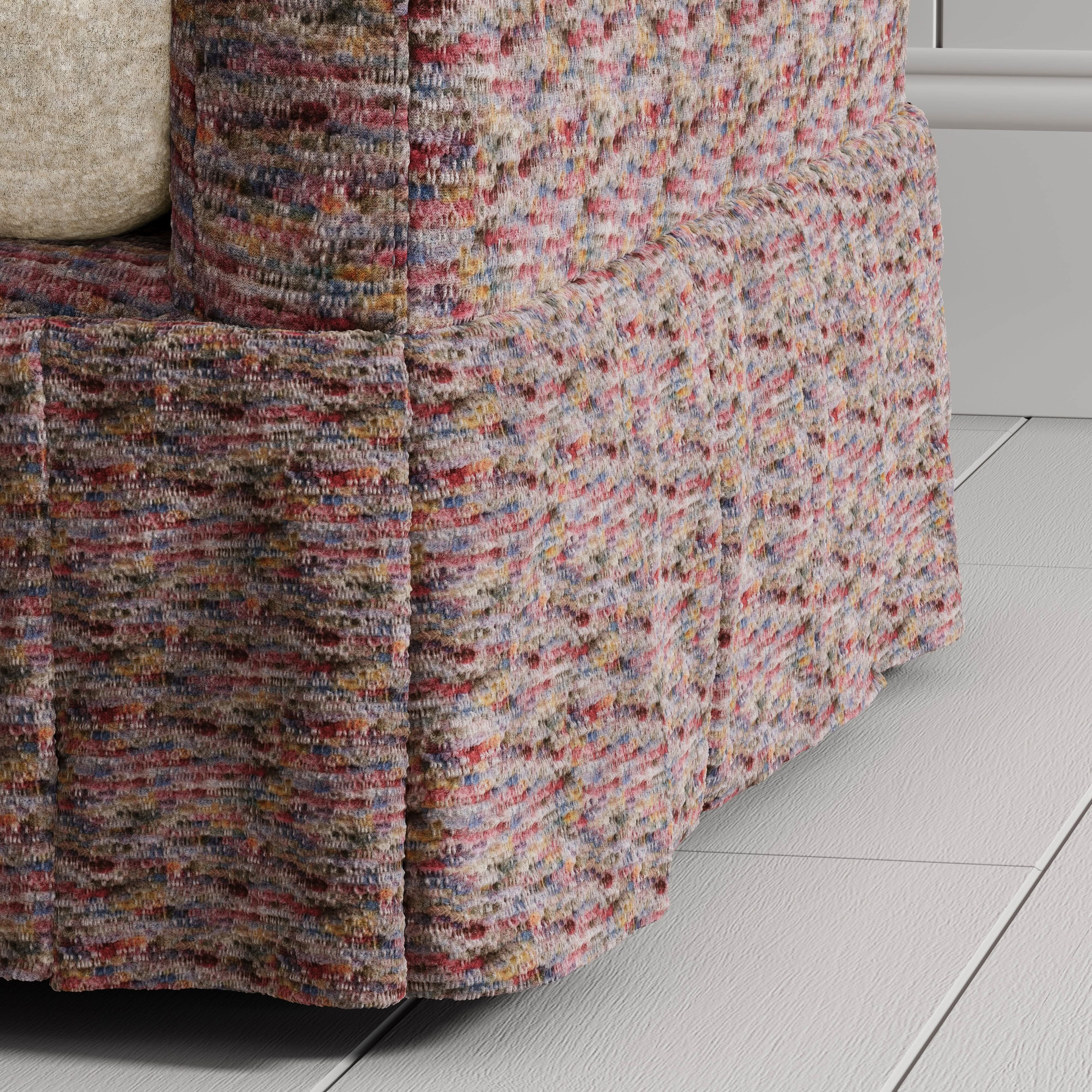 Cottonfy Country Check Sofa with Removable Skirted Covers