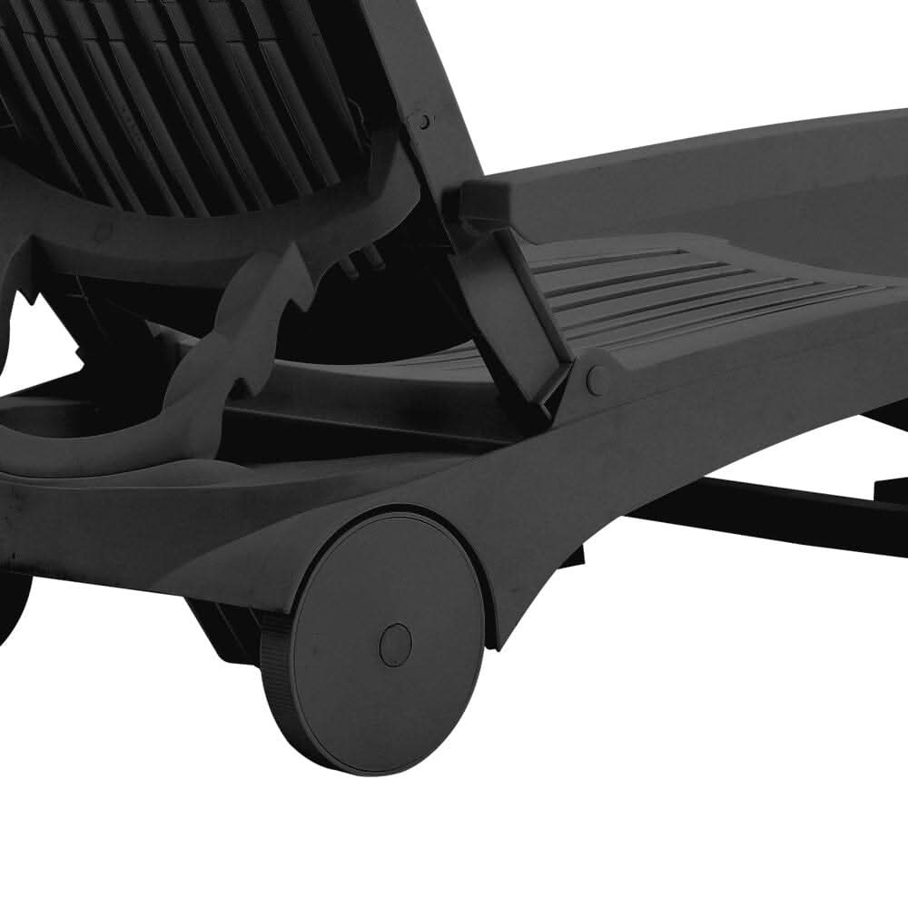 73.5cm W Outdoor Folding Lounge Chair Recliner with Wheels