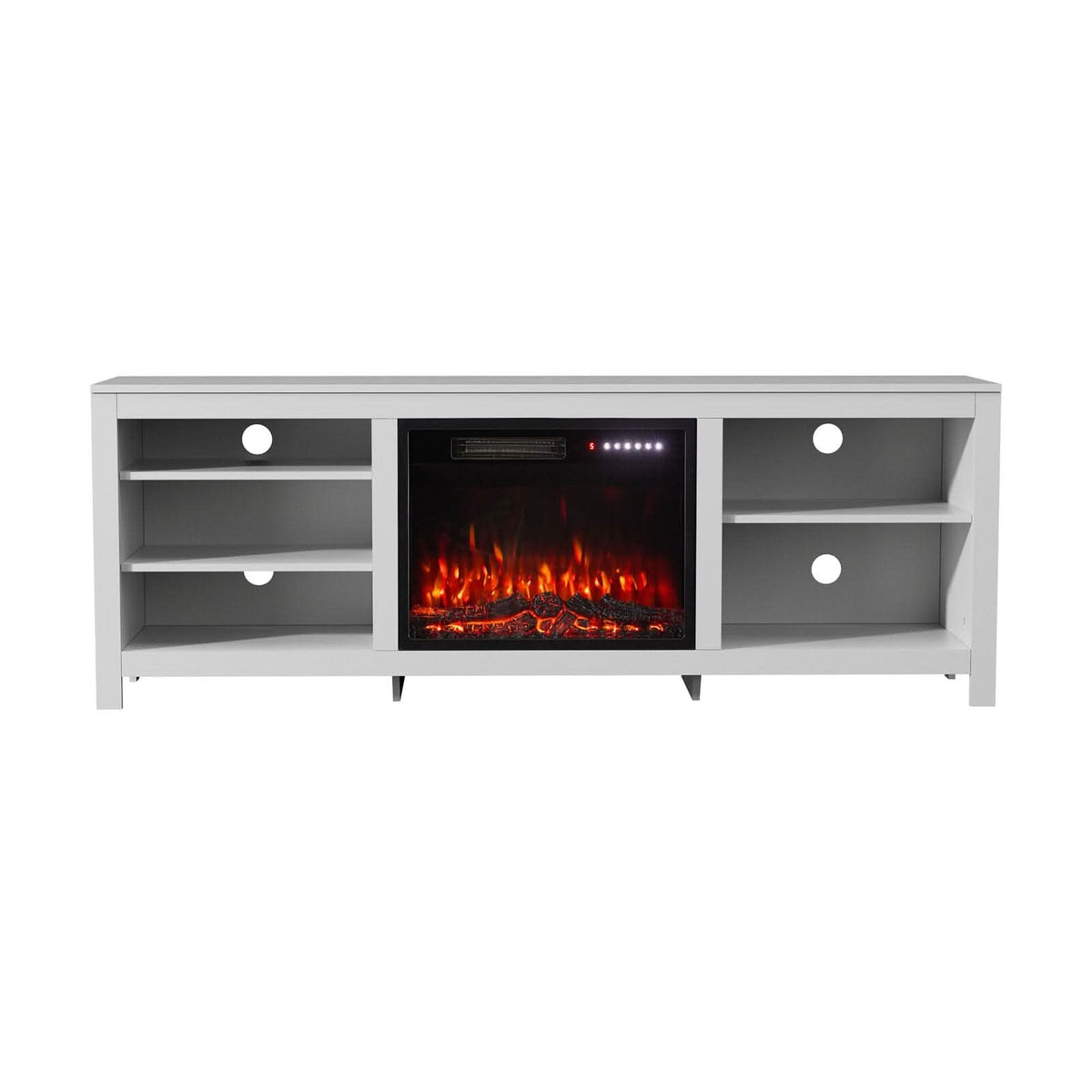 23Inch Electric Fireplace with TV Stand | 12 Flame Colours, Remote Control