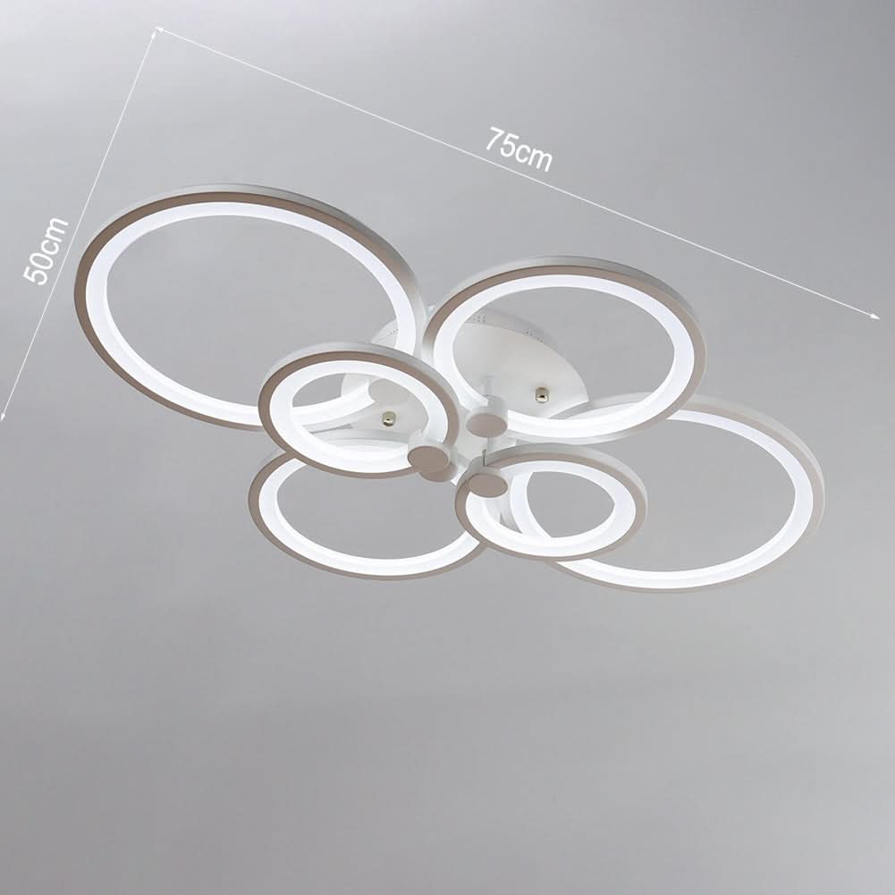 4/6/8 Rings LED Semi-Flush Ceiling Light Dimmable/Non-Dimmable