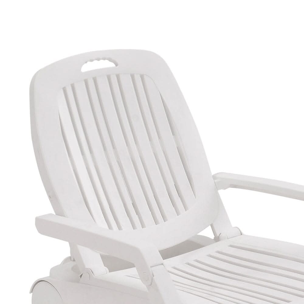 73.5cm W Outdoor Folding Lounge Chair Recliner with Wheels