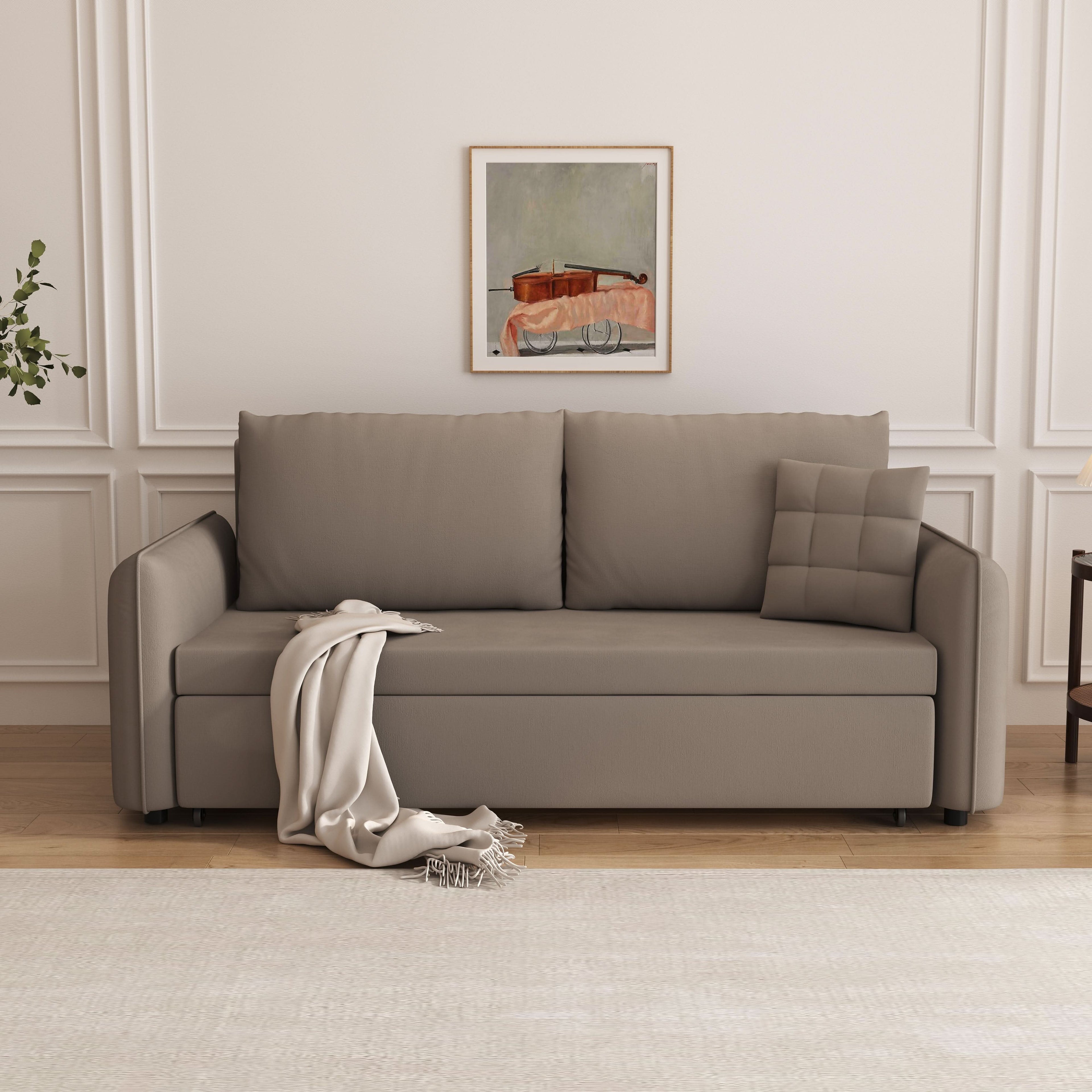 Cottonfy Upgrade Adjustable Multifunctional 3 Seater Sofa Bed with Storage Space