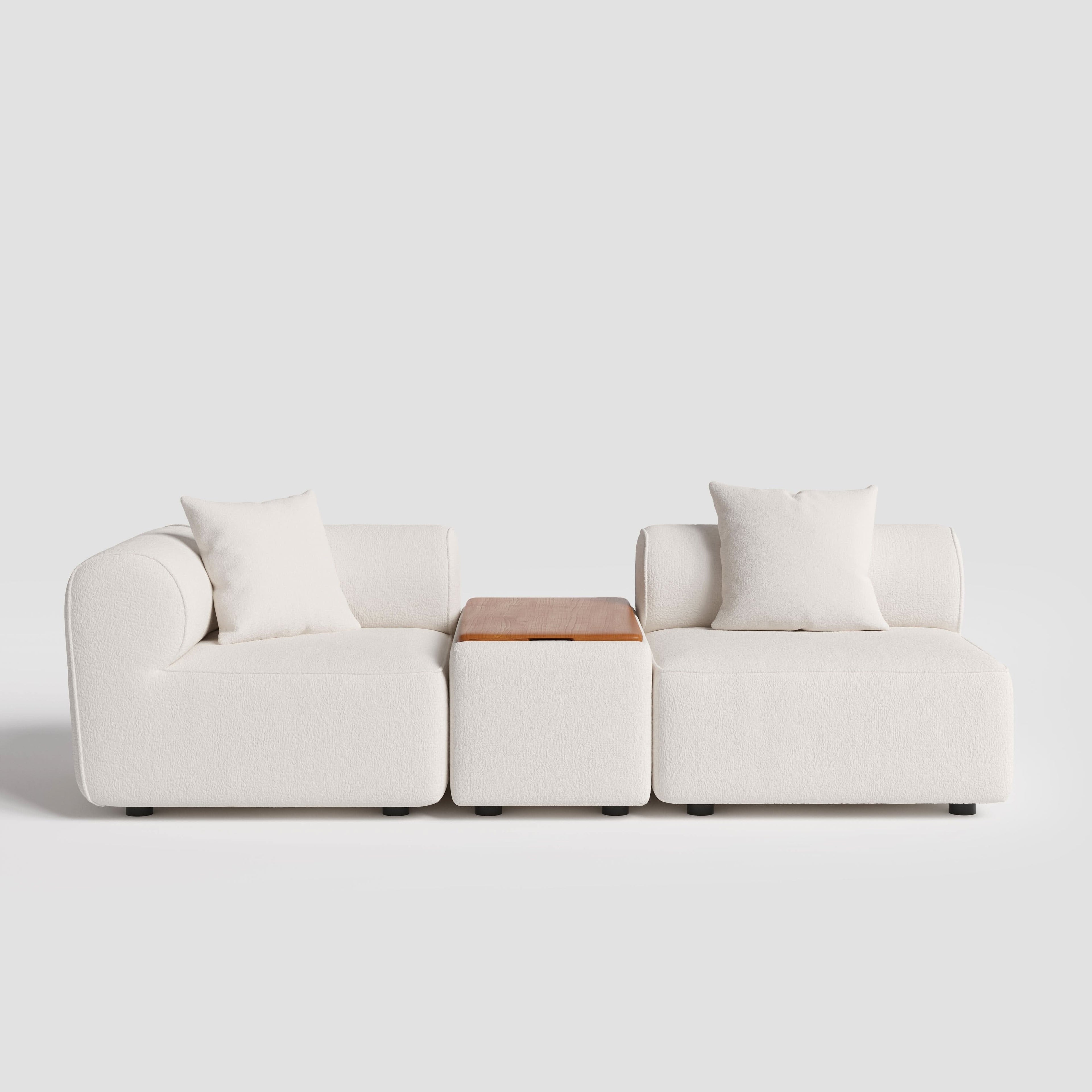 The Plump Modular Bouclé Sofa with Integrated Storage