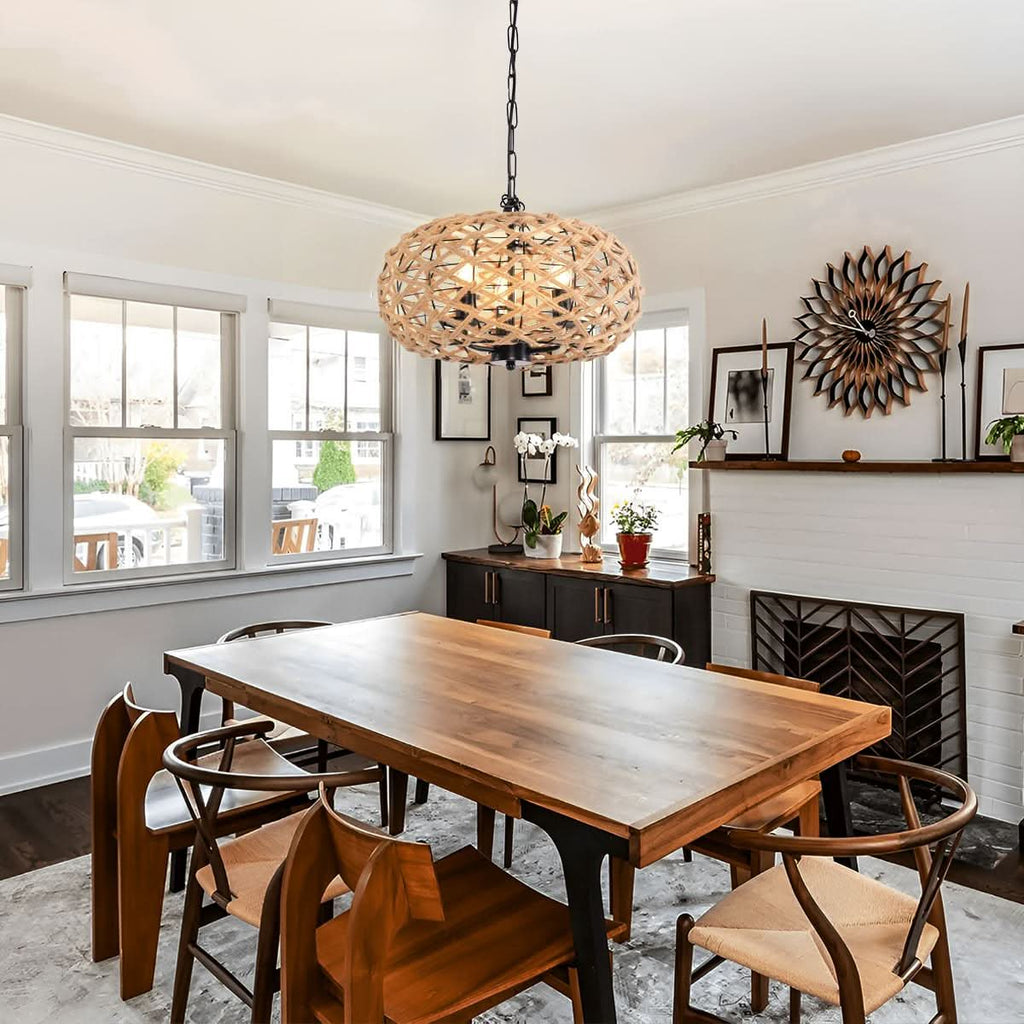 Glyph-Lightsin Rustic Hemp Rope Globe Pendant Light for Farmhouse and Industrial Style