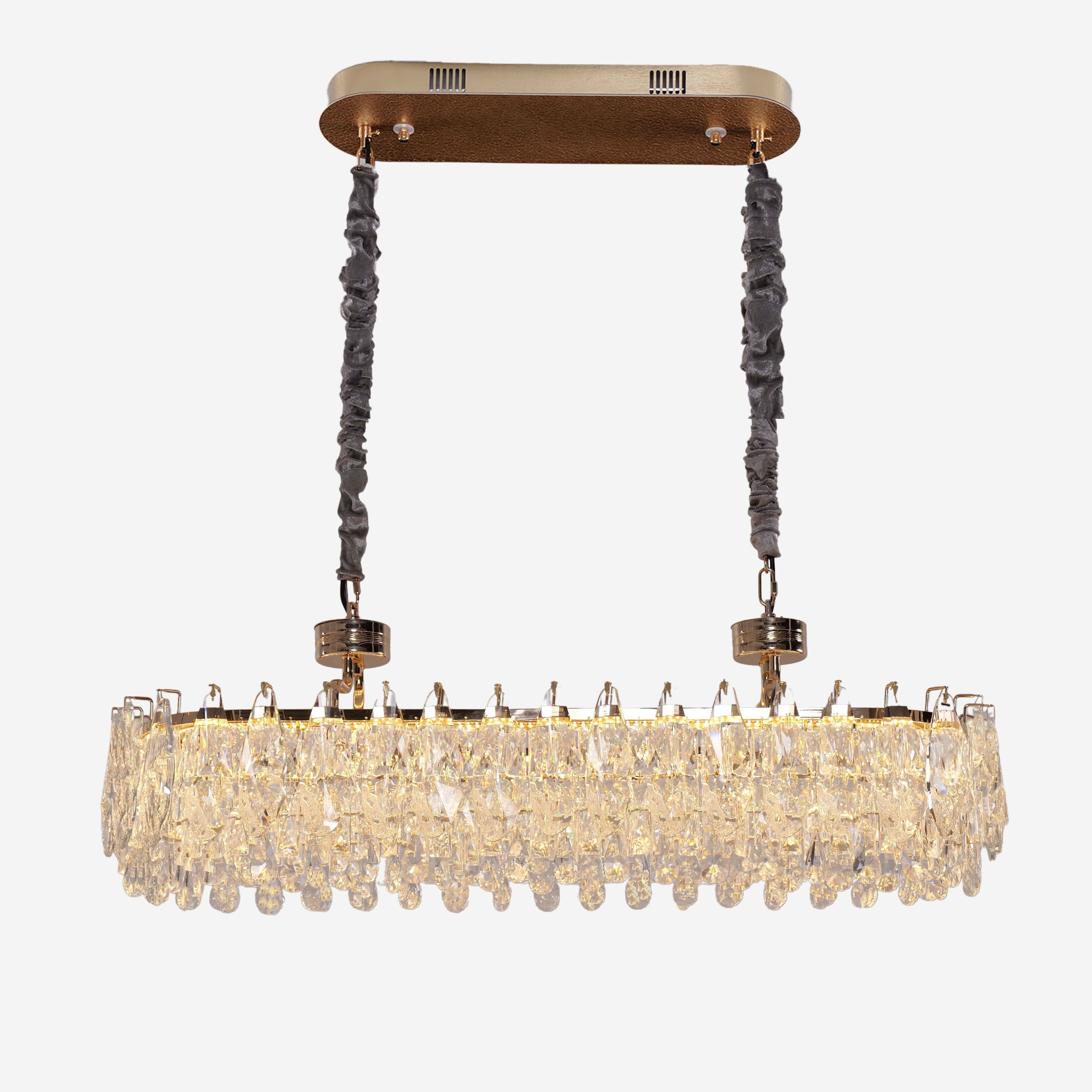 Lightsin Kitchen Island Lighting Modern Luxury Crystal Dimmable Pendant Light