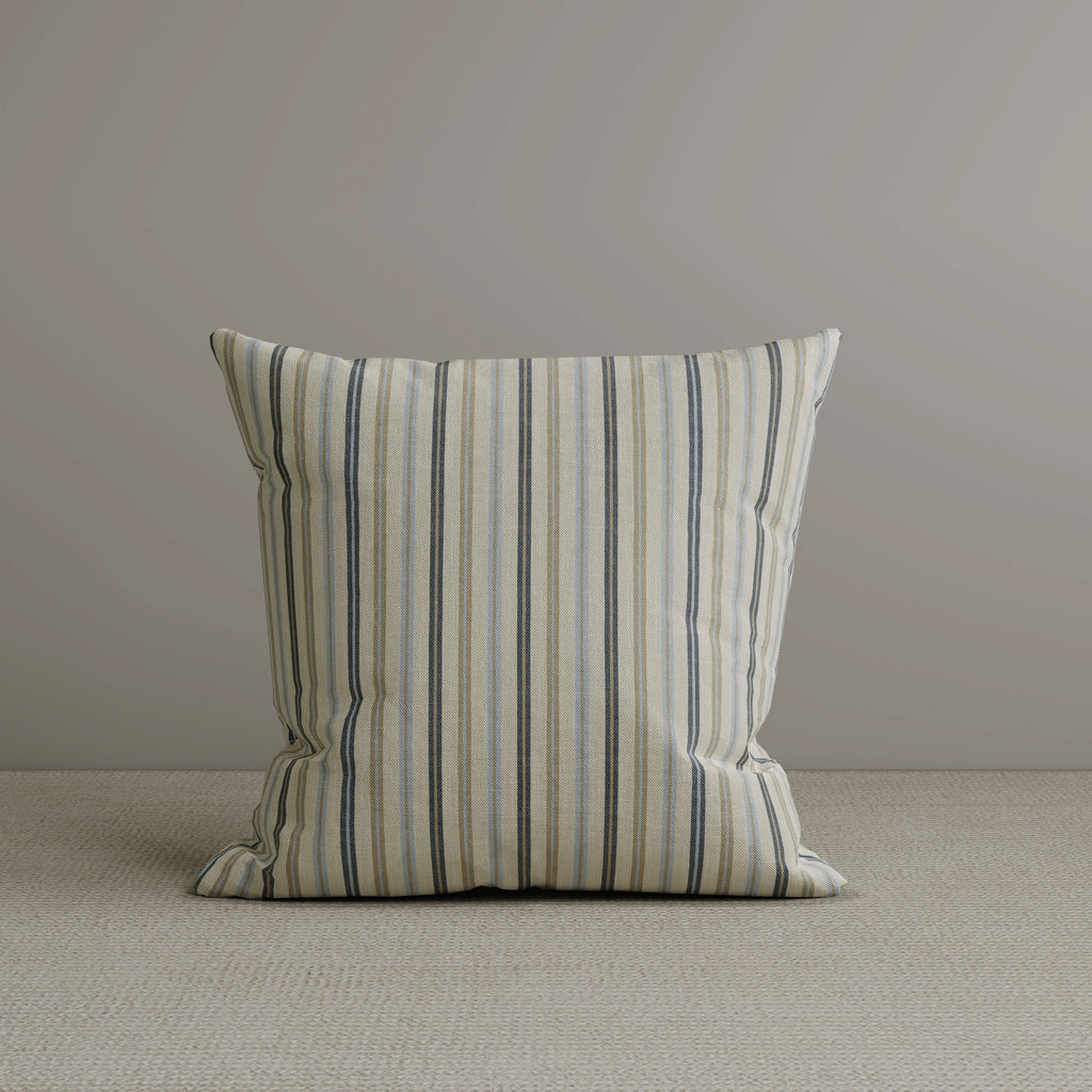 ‍Cottonfy Square Exclusive Design Cushion in Light Blue Striped Cotton Linen, 45*45CM (100% off)