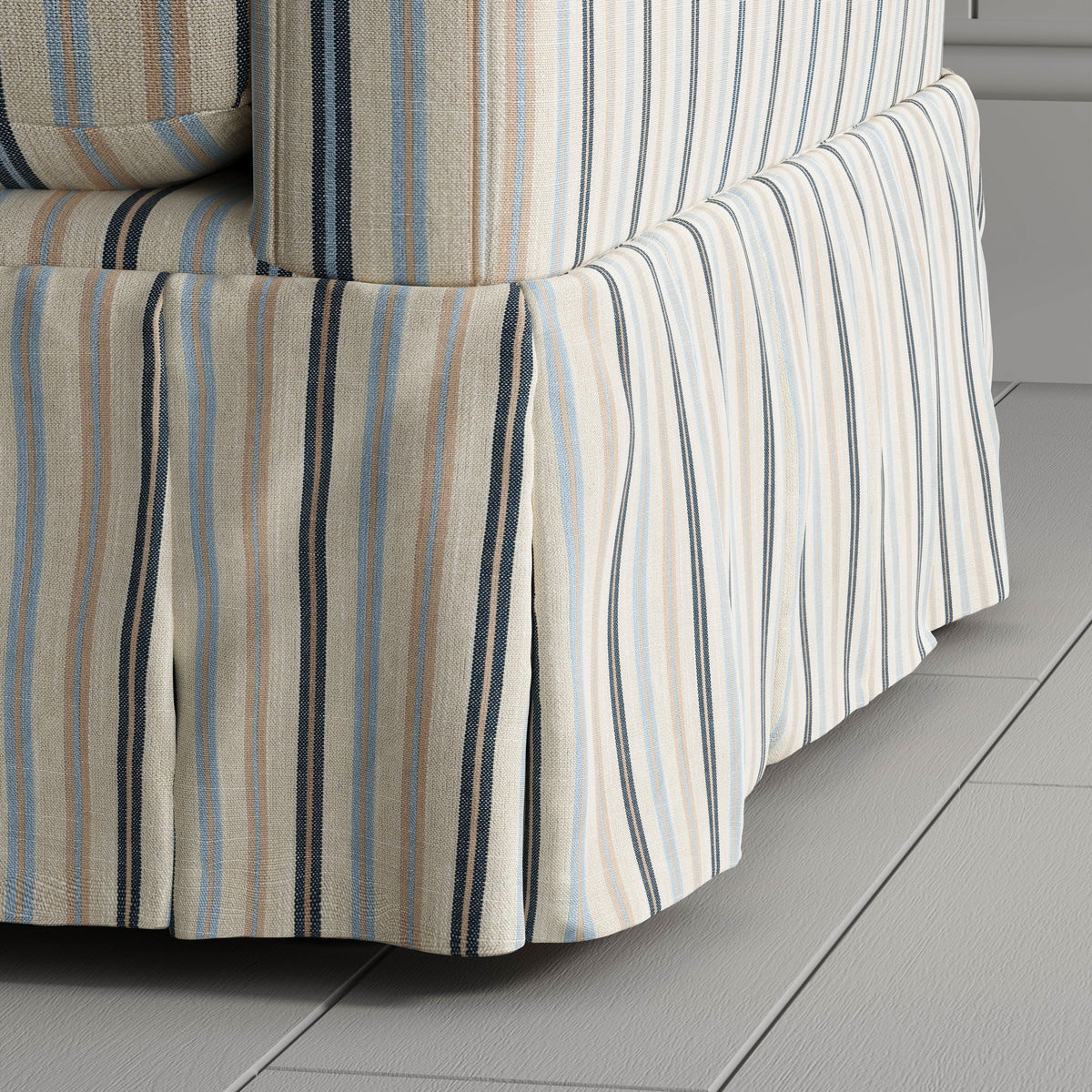 Cottonfy Country Check Sofa with Removable Skirted Covers