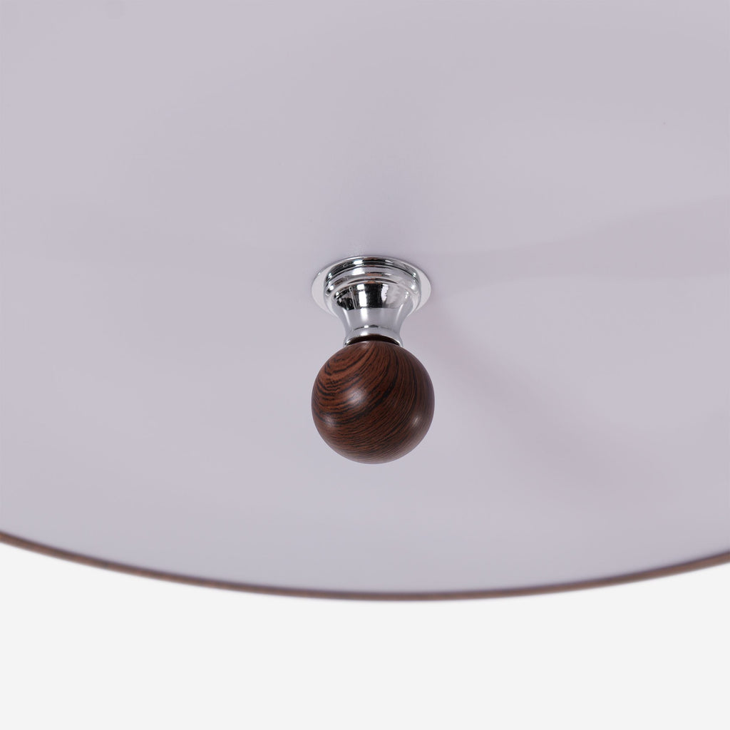 Walnut Two Globe Ceiling Light | Wood Effect Flush Mount