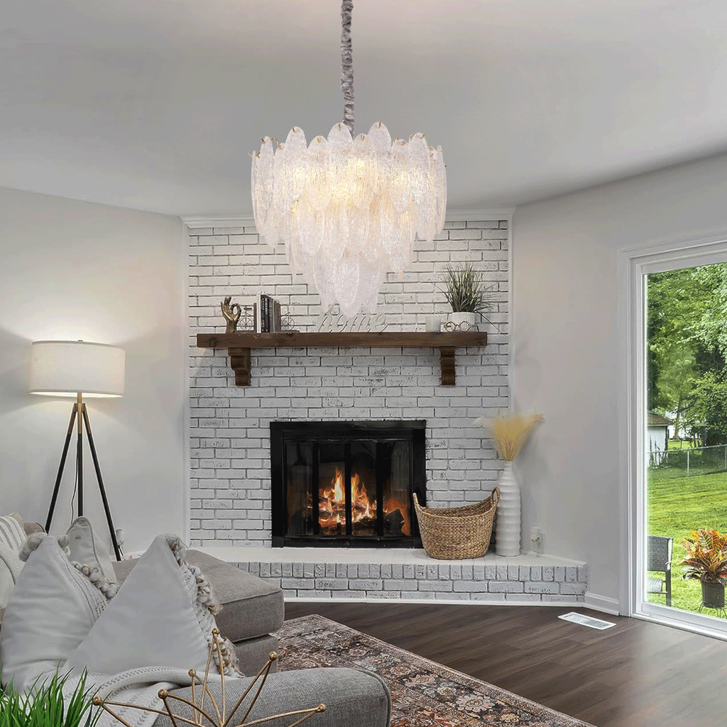 Lightsin Luxury Crystal Ceiling Light Champagne Gold Chandelier