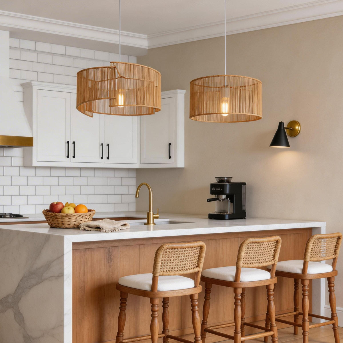 Lightsin Twist  Handwoven Paper Rope Pendant Light for Cozy Living Spaces