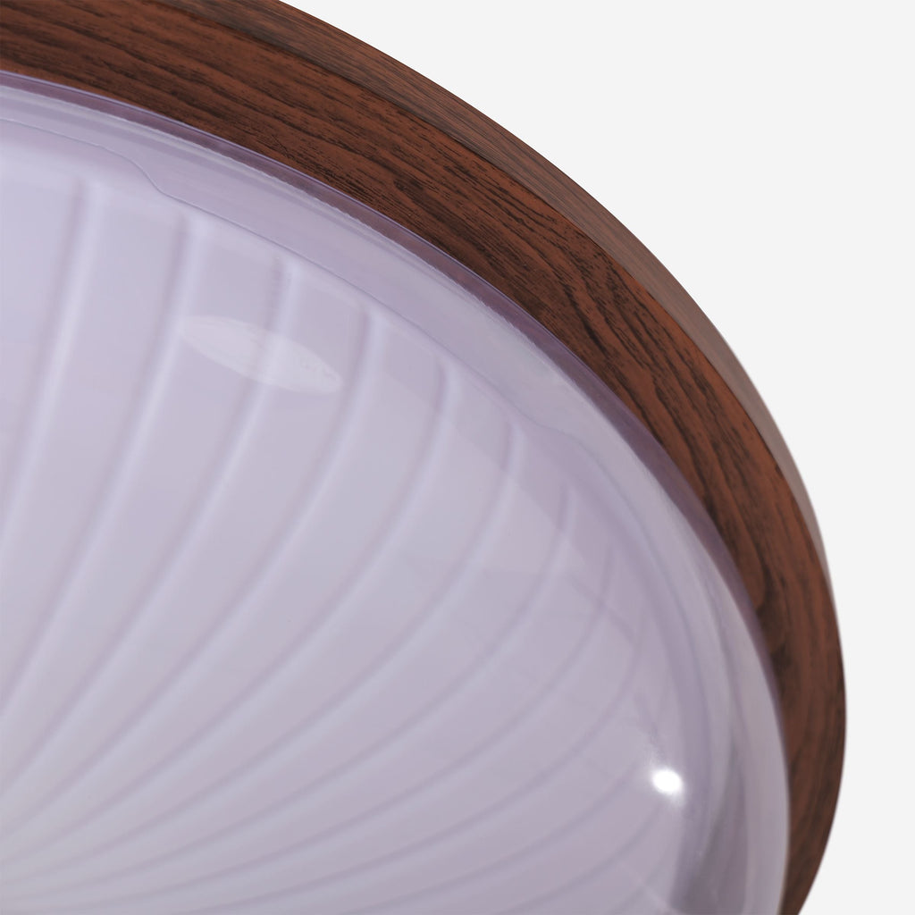 Walnut Acrylic Shade Ceiling Light | Colour-Changing Flush Mount