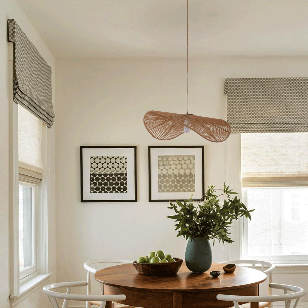 Lightsin Vintage Simple Creative Handwoven Hemp Rope Pendant Light Fixture