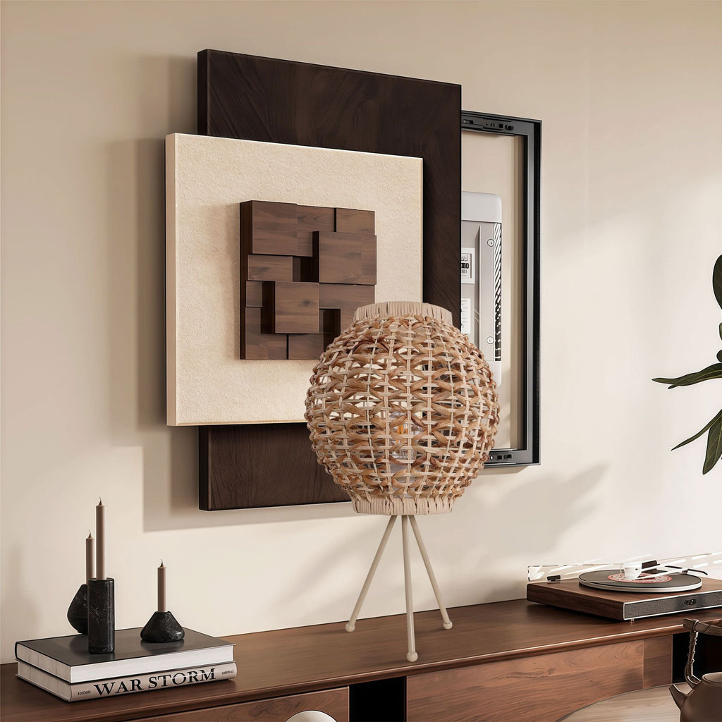 Lightsin Water Hyacinth Rattan Ball-Shaped Woven Table Lamp – Natural Handwoven Lighting for Cozy Spaces