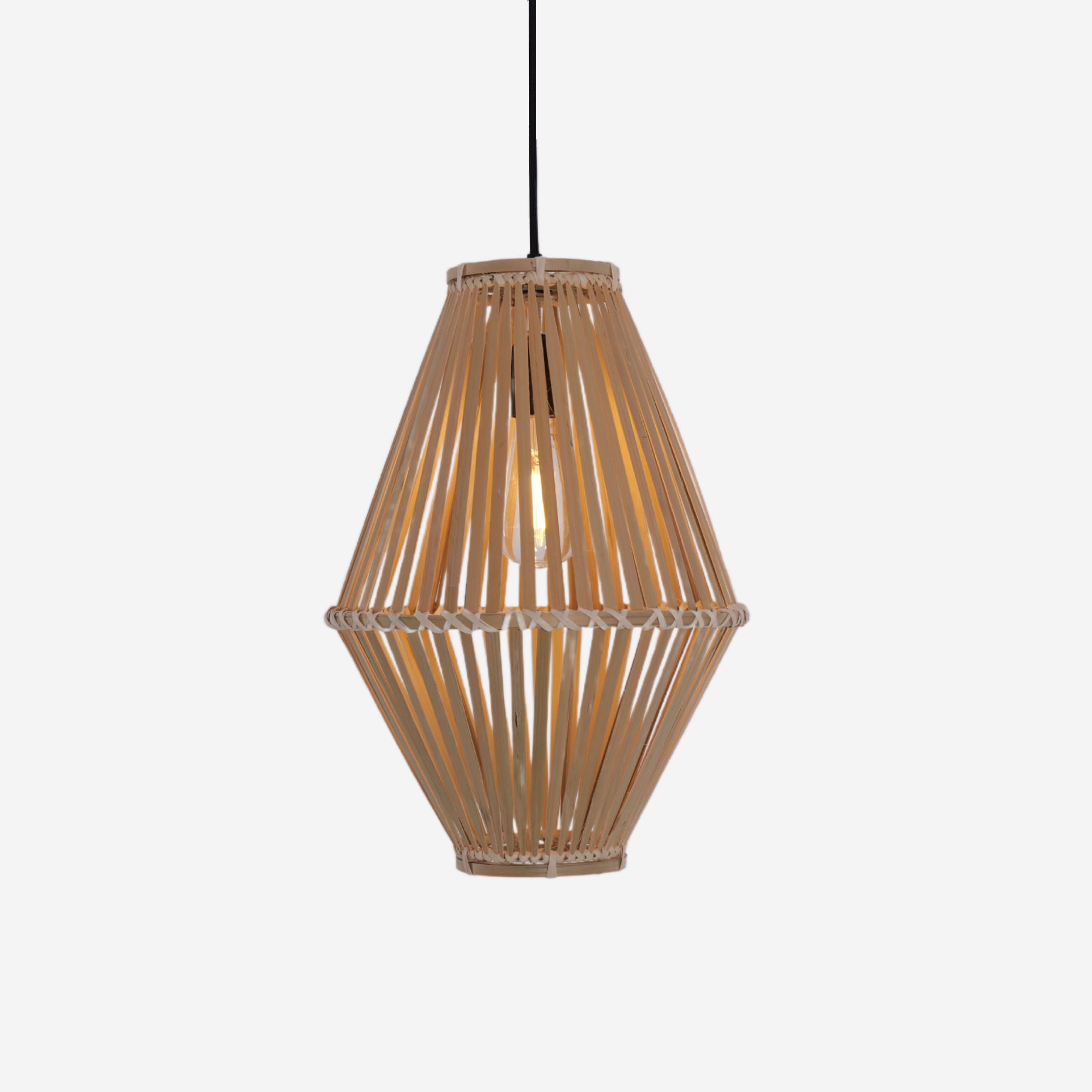 Lightsin Sustainable Geometric Bamboo Pendant Light
