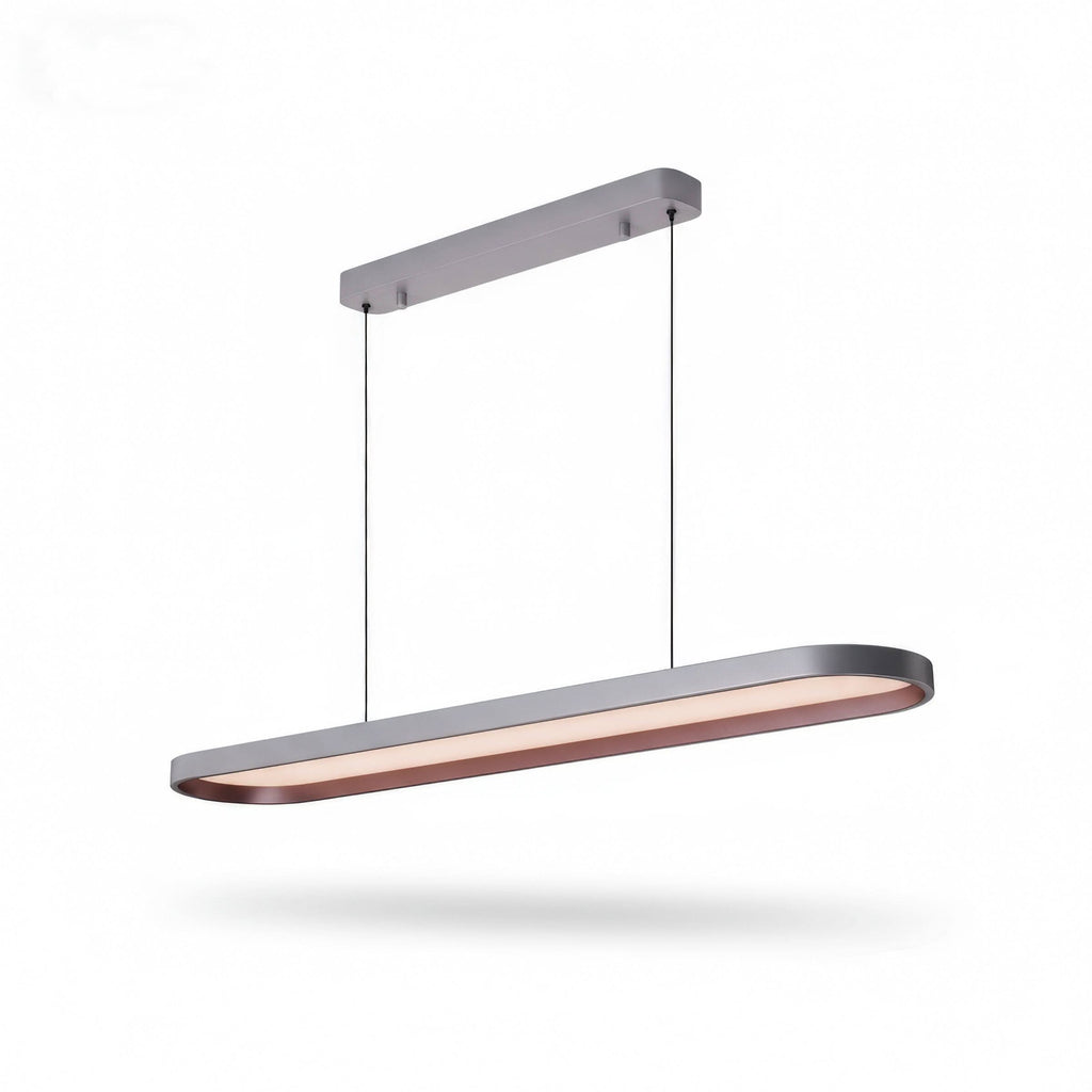 Lightsin Contemporary Gray-Brown Elliptical Dimmable Pendant Light