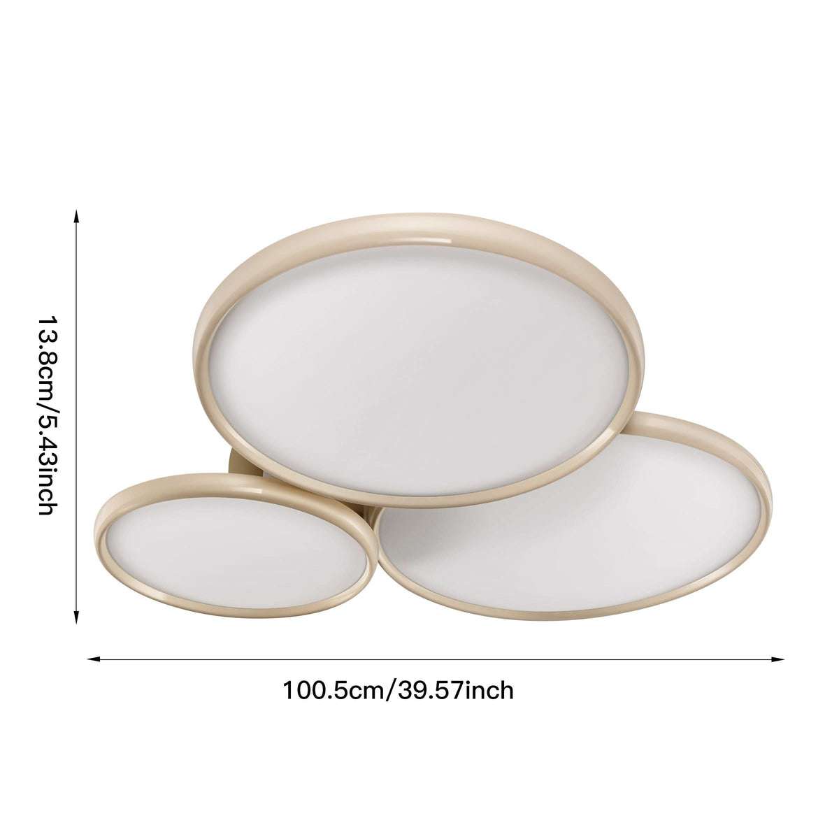 Lightsin Full Spectrum Dimmable Ivory White Aluminum Round LED Ceiling Light