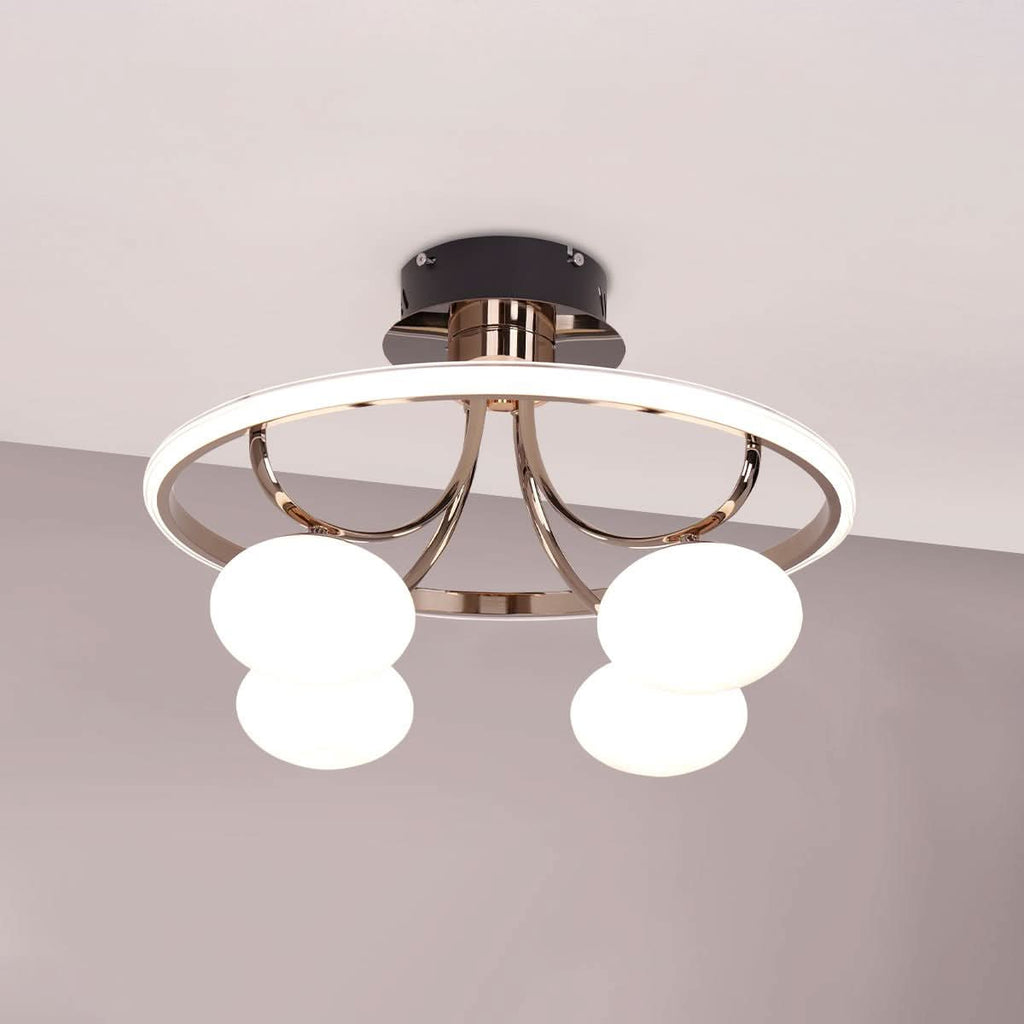 Lightsin Elegant Circular Ceiling Light with Four Orbs