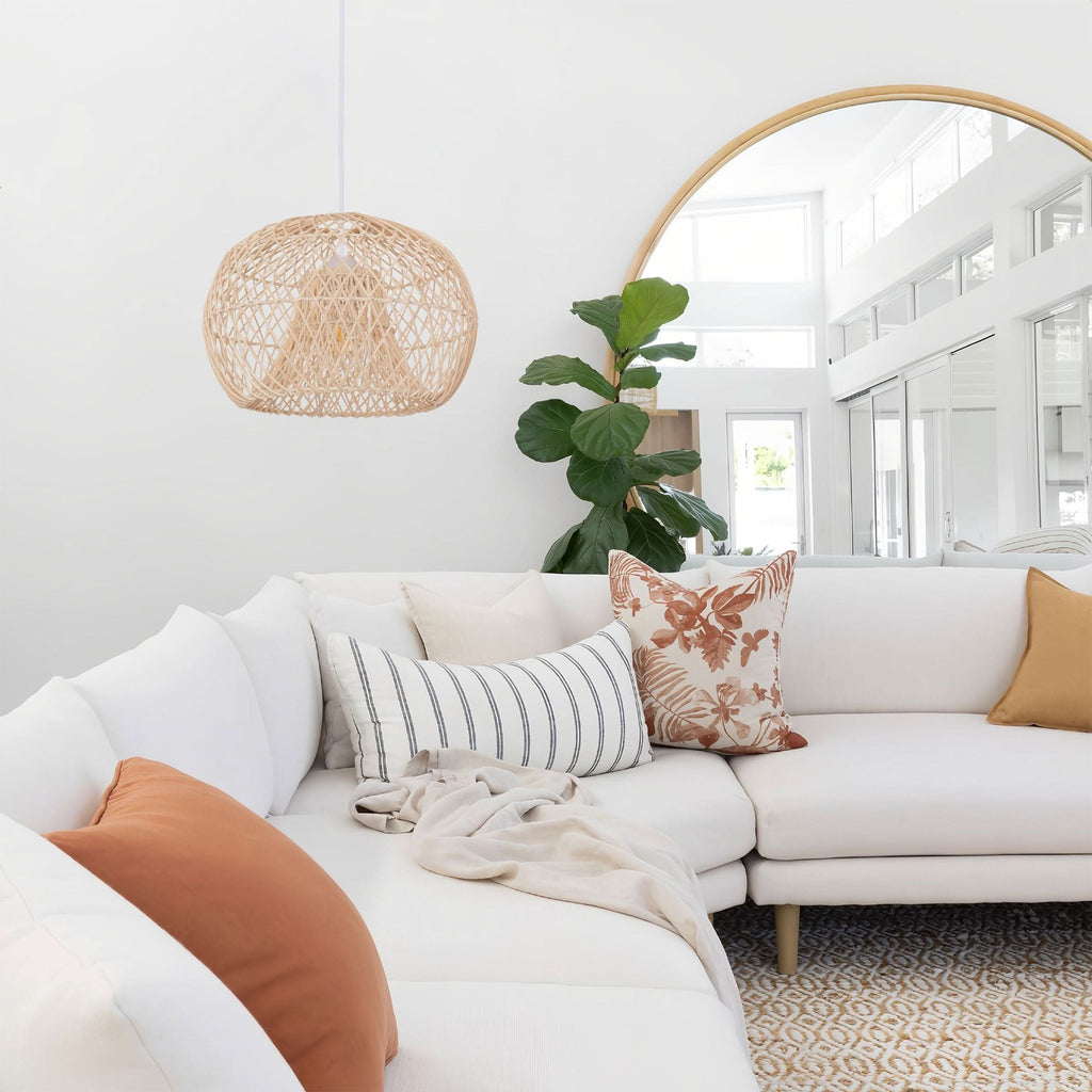 Lightsin SolNest Boho Rattan Hanging Lamp