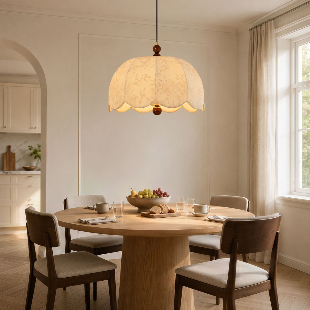 Yellow Fabric Pendant Light | Soft Shade E27 Ceiling Lamp