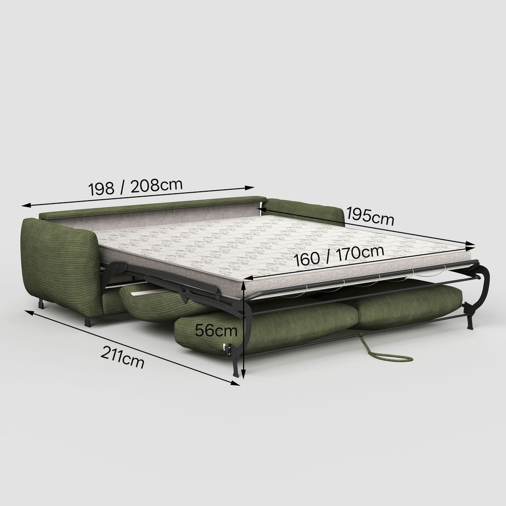Cottonfy Small 2 Seater Sofa Bed Foldable Space Saving Sofa for UK Homes