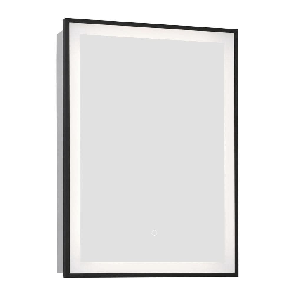 70cm Height LED Light Mirror Cabinet Single Door with Demister Film IP44 Frame