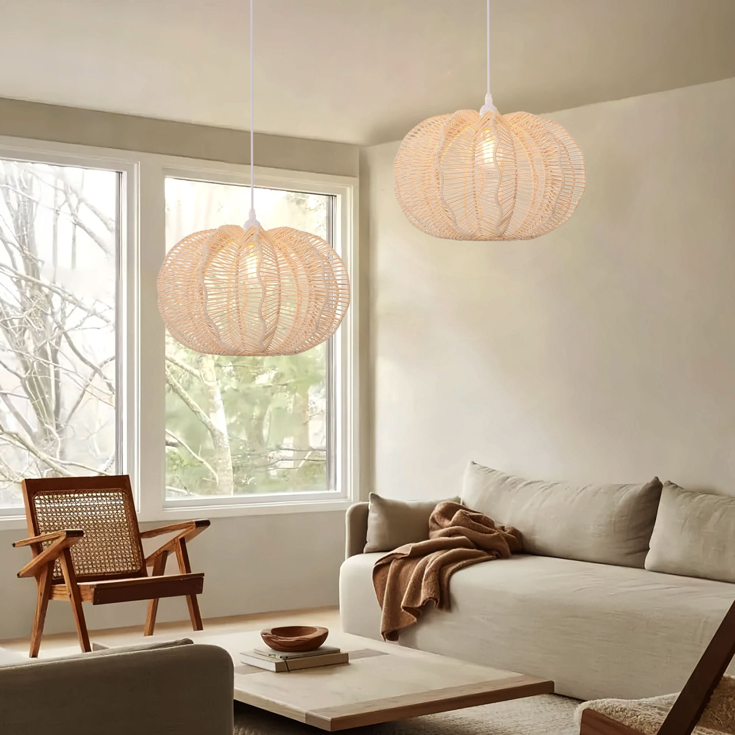 Lightsin Woven Rattan Ceiling Light for a Serene Ambiance
