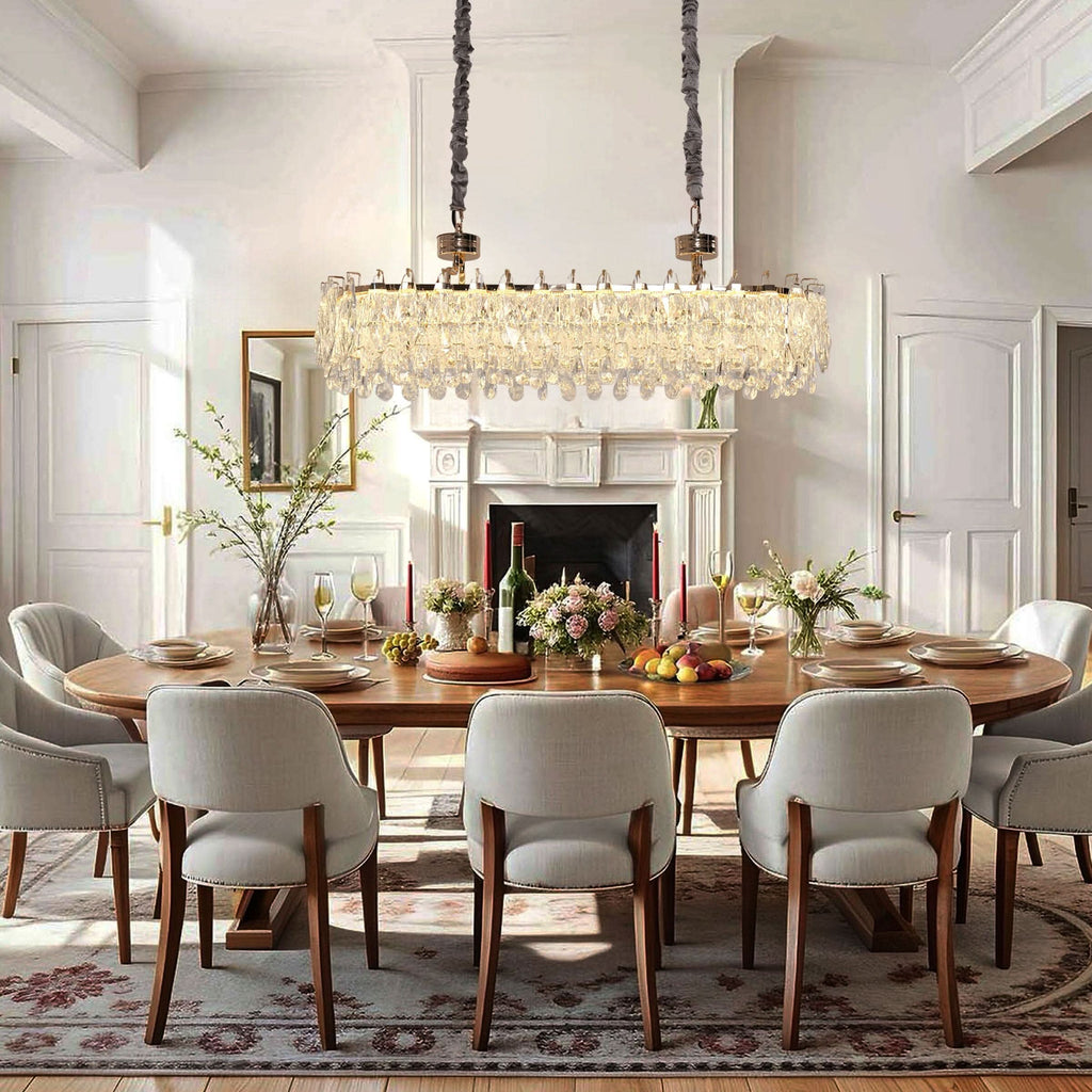 Lightsin Kitchen Island Lighting Modern Luxury Crystal Dimmable Pendant Light