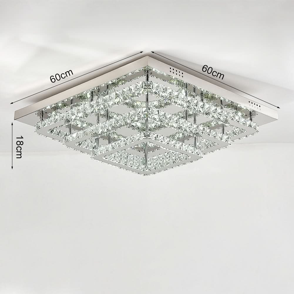 60cm Wide 86W LED Crystal Ceiling Lights Pendant Chandelier Lamp