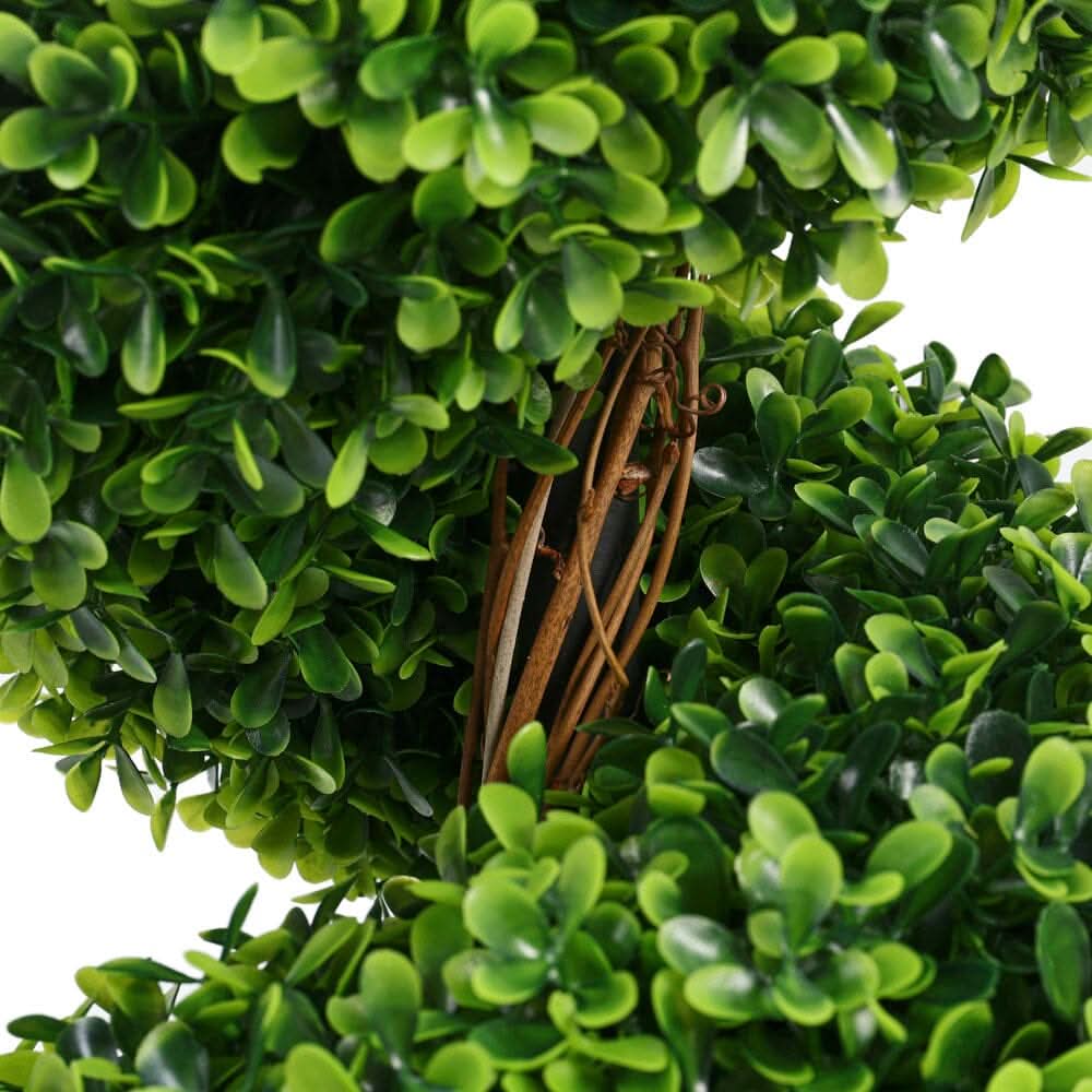 2 Pack Artificial Topiary Spiral Boxwood Tree Fake Plant