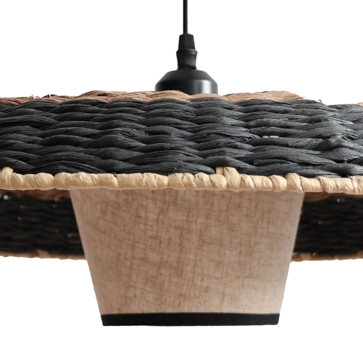 Lightsin Stylish Two-Tone Handwoven Pendant Light Fixture