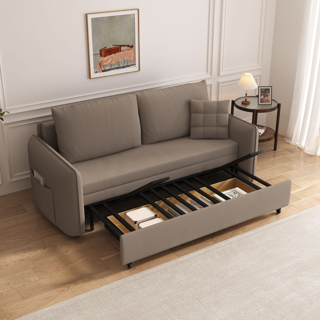 Cottonfy Upgrade Adjustable Multifunctional 3 Seater Sofa Bed with Storage Space
